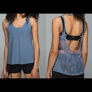 Lululemon Cool to Street Tank Blue Sz 10 NWT mesh